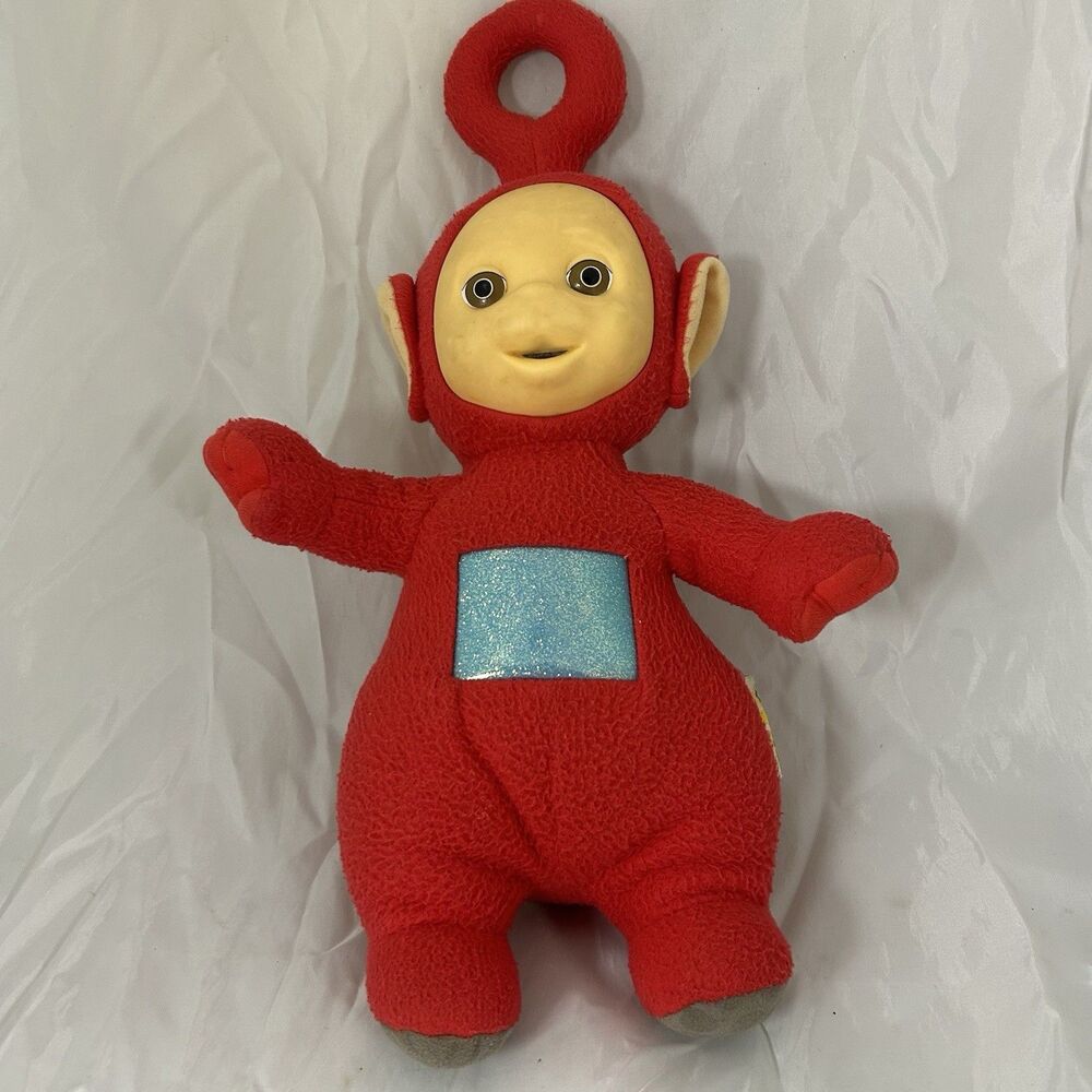 1998 Teletubbies Po Talking Plush Red Doll Toy Talks Vintage Hasbro BBC￼